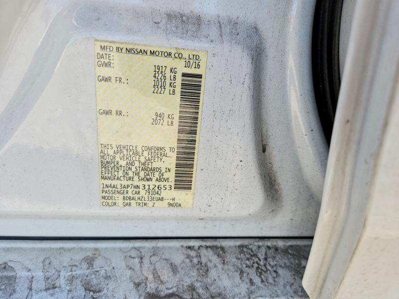 Aukcja sprzedaży 2017 Nissan Altima, vin: 1N4AL3AP7HN312653, numer aukcji: 57342066