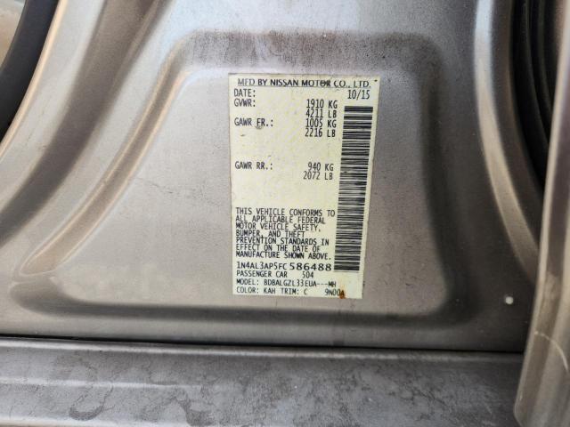 57541336 :رقم المزاد ، 1N4AL3AP5FC586488 vin ، 2015 Nissan Altima مزاد بيع