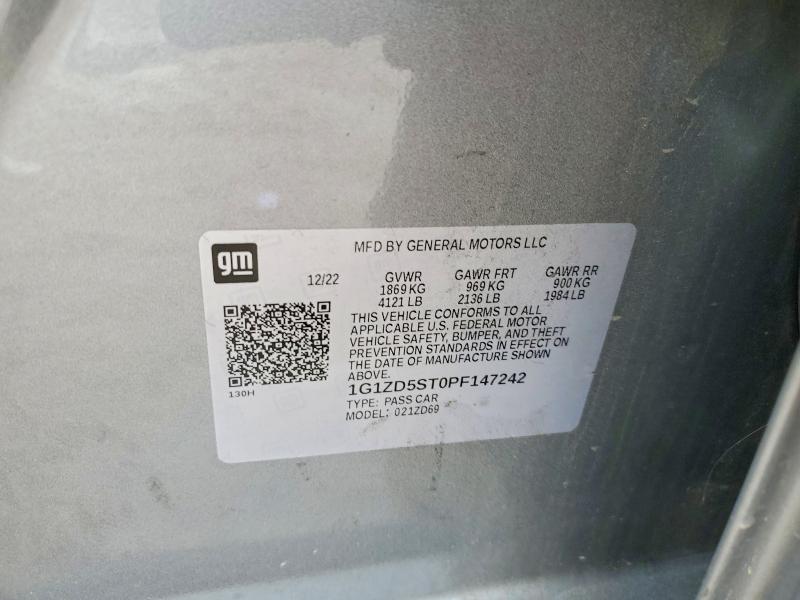 Продаж на аукціоні авто 2023 Chevrolet Malibu, vin: 1G1ZD5ST0PF147242, номер лоту: 57439856