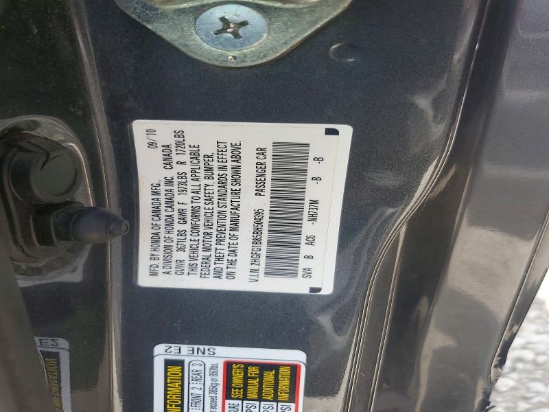 Aukcja sprzedaży 2011 Honda Civic, vin: 2HGFG1B85BH504395, numer aukcji: 56968086