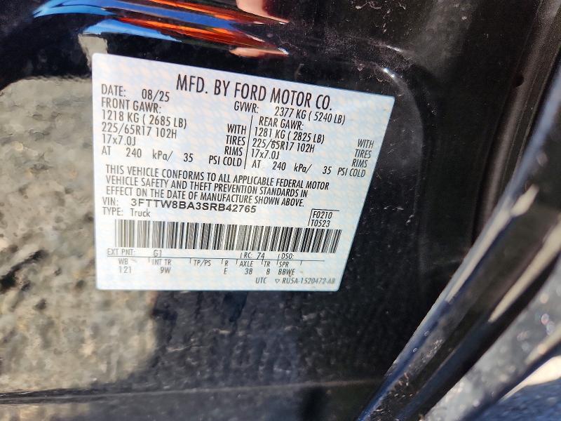 Продажа на аукционе авто 2025 Ford Maverick, vin: 3FTTW8BA3SRB42765, номер лота: 57174626