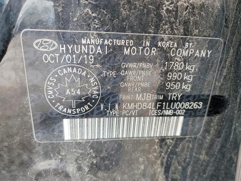 Продажа на аукционе авто 2020 Hyundai Elantra, vin: KMHD84LF1LU008263, номер лота: 57825386