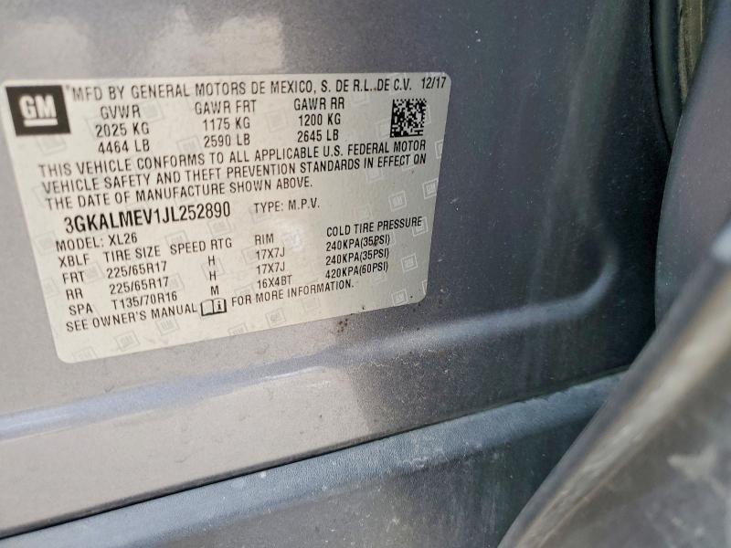 Продаж на аукціоні авто 2018 Gmc Terrain, vin: 3GKALMEV1JL252890, номер лоту: 58420436