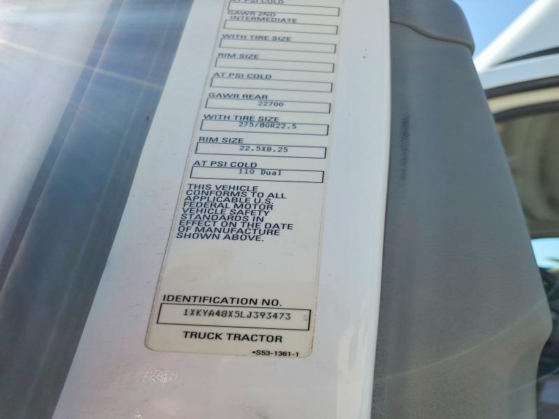 Aukcja sprzedaży 2020 Kenworth Construction, vin: 1XKYA48X5LJ393473, numer aukcji: 57895756