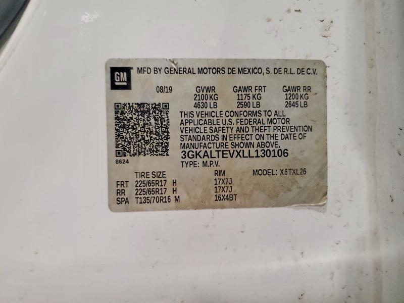 2020 Gmc Terrain მანქანა იყიდება აუქციონზე, vin: 3GKALTEVXLL130106, აუქციონის ნომერი: 56979966