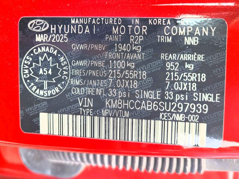 Aukcja sprzedaży 2025 Hyundai Kona, vin: KM8HCCAB6SU297939, numer aukcji: 58846606