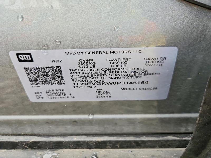 58407526 :رقم المزاد ، 1GNEVGKW0PJ145164 vin ، 2023 Chevrolet Traverse مزاد بيع