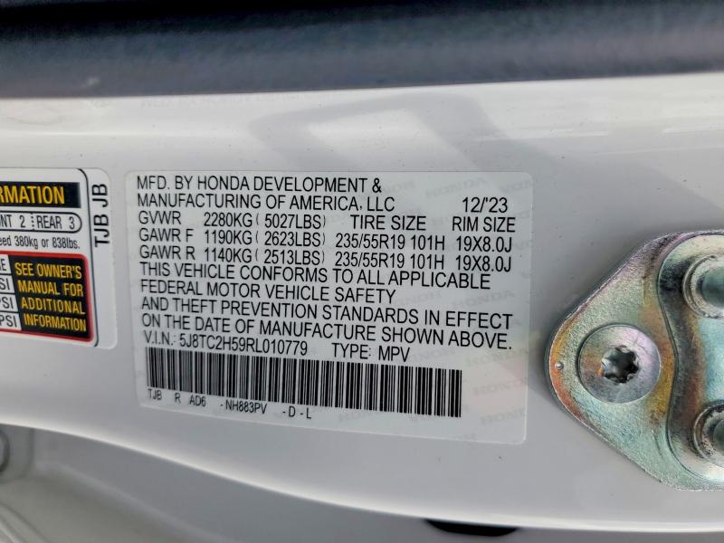 Продажа на аукционе авто 2024 Acura Rdx, vin: 5J8TC2H59RL010779, номер лота: 55617286