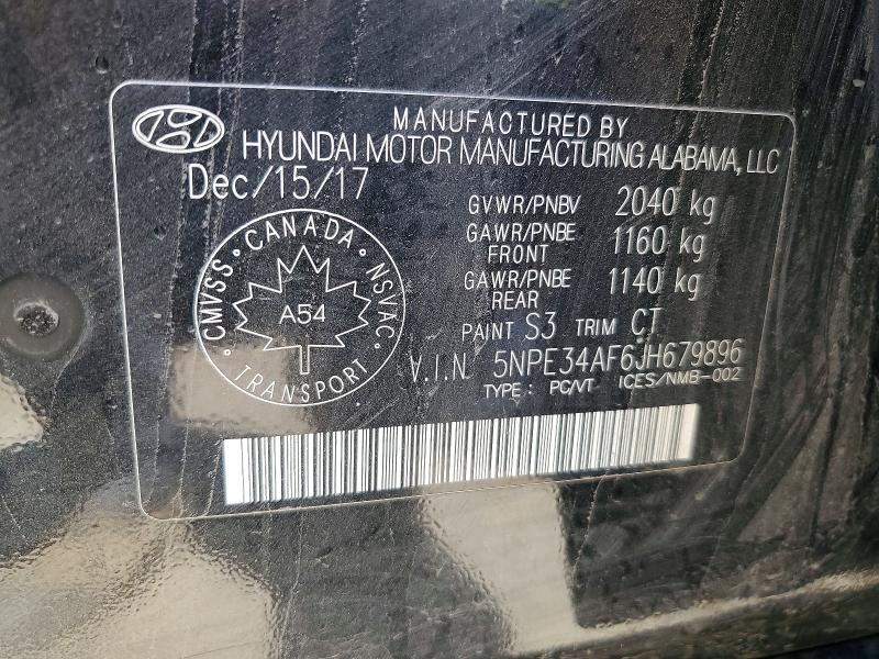 Продаж на аукціоні авто 2018 Hyundai Sonata, vin: 5NPE34AF6JH679896, номер лоту: 56071876