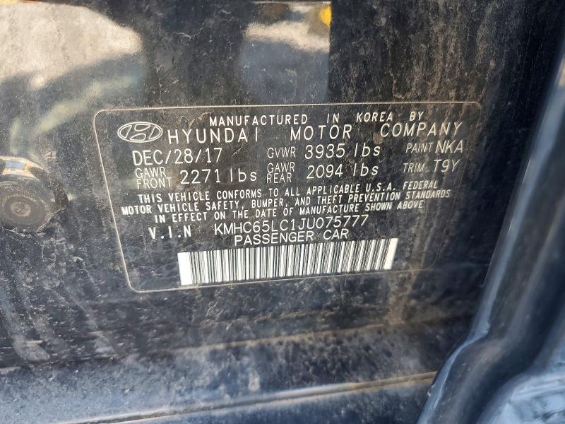 55630846 :رقم المزاد ، KMHC65LC1JU075777 vin ، 2018 Hyundai Ioniq مزاد بيع