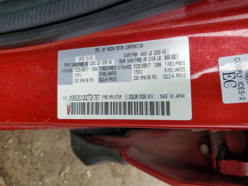 Aukcja sprzedaży 2016 Mazda Cx-5, vin: JM3KE2CY2G0891787, numer aukcji: 58892006
