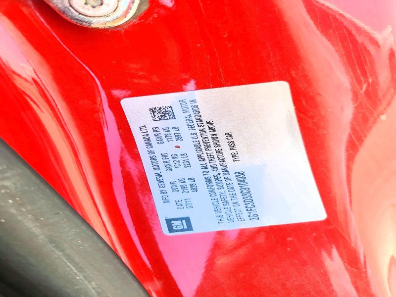 2012 Chevrolet Camaro მანქანა იყიდება აუქციონზე, vin: 2G1FC3D33C9104038, აუქციონის ნომერი: 56757946