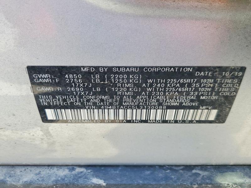 Aukcja sprzedaży 2020 Subaru Outback, vin: 4S4BTACC5L3130088, numer aukcji: 56073006