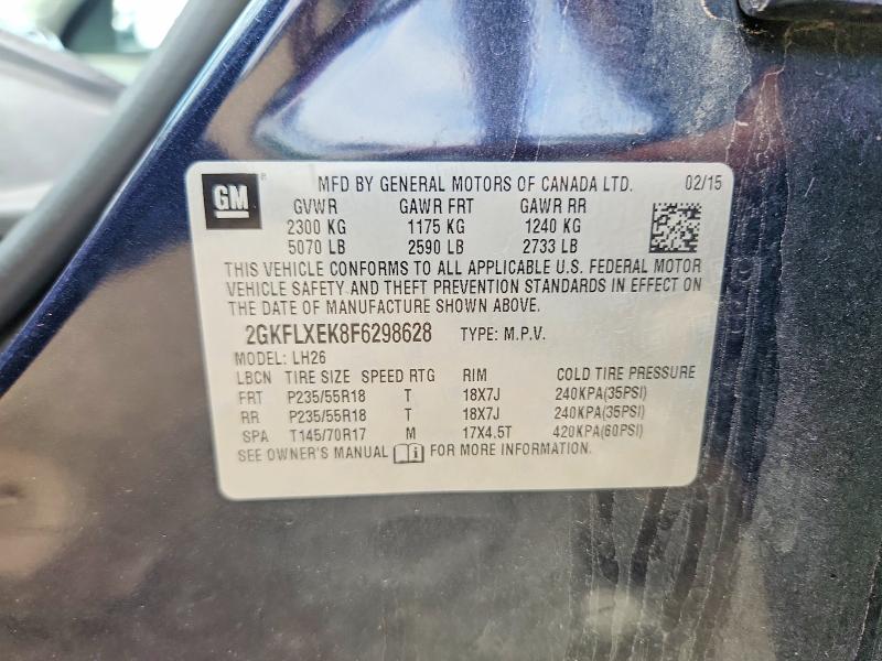 2015 Gmc Terrain მანქანა იყიდება აუქციონზე, vin: 2GKFLXEK8F6298628, აუქციონის ნომერი: 58993916