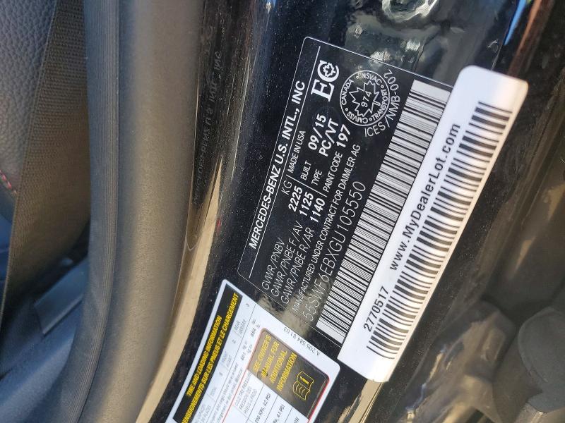 Продажа на аукционе авто 2016 Mercedes-benz C, vin: 55SWF6EBXGU105550, номер лота: 55528896