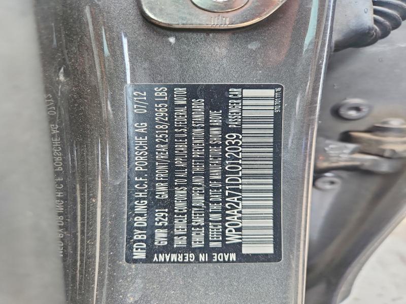 85633495 :رقم المزاد ، WP0AA2A71DL012039 vin ، 2013 Porsche Panamera مزاد بيع