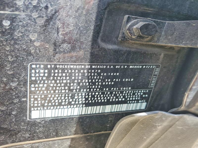 Aukcja sprzedaży 2022 Volkswagen Taos, vin: 3VVLX7B29NM096720, numer aukcji: 56737266