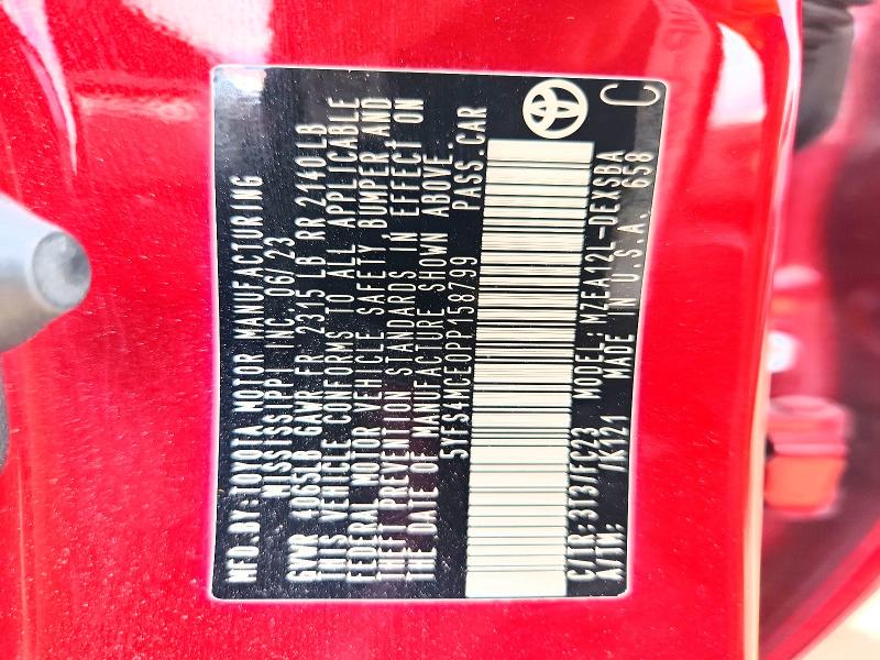 55725346 :رقم المزاد ، 5YFS4MCE0PP158799 vin ، 2023 Toyota Corolla مزاد بيع