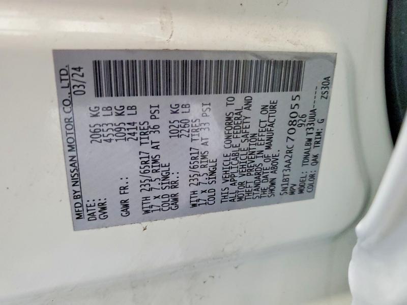 Продажа на аукционе авто 2024 Nissan Rogue, vin: 5N1BT3AA2RC708055, номер лота: 55831586