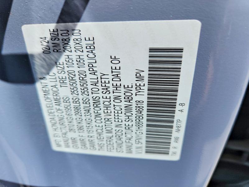 Продаж на аукціоні авто 2024 Honda Pilot, vin: 5FNYG1H88RB046818, номер лоту: 56177886