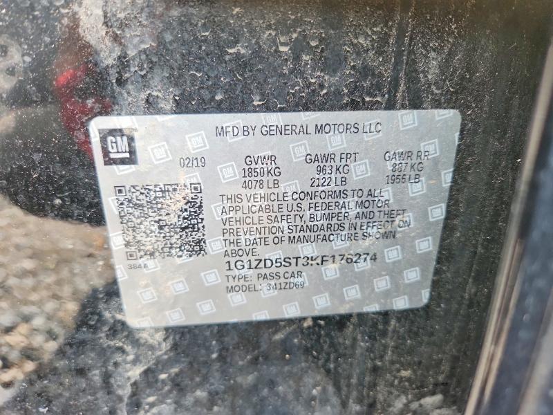 Aukcja sprzedaży 2019 Chevrolet Malibu, vin: 1G1ZD5ST3KF176274, numer aukcji: 58441676
