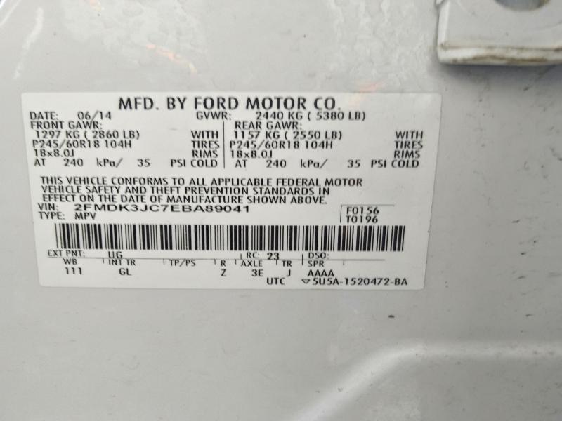 Продаж на аукціоні авто 2014 Ford Edge, vin: 2FMDK3JC7EBA89041, номер лоту: 54306776