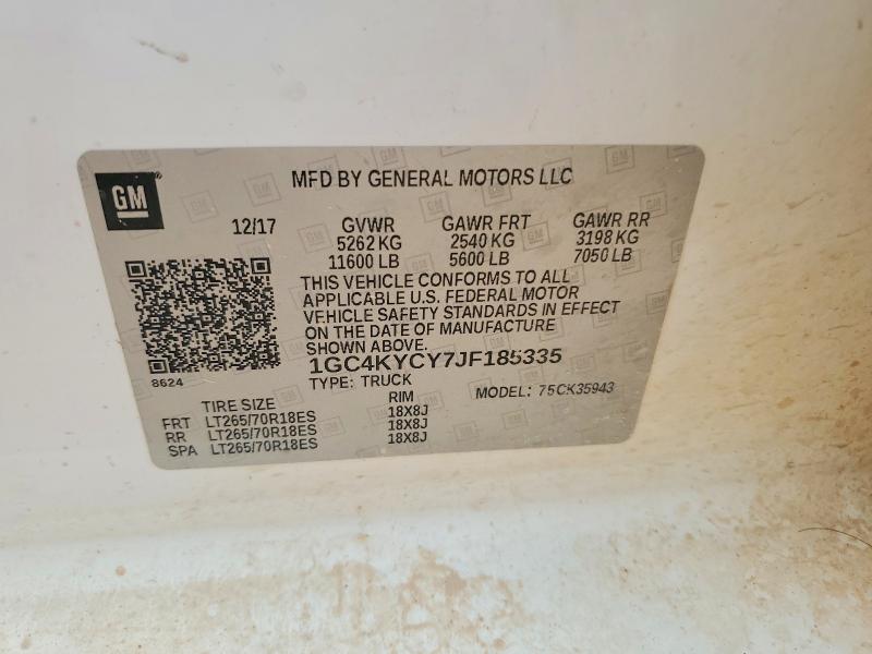 Aukcja sprzedaży 2018 Chevrolet Silverado, vin: 1GC4KYCY7JF185335, numer aukcji: 55899546