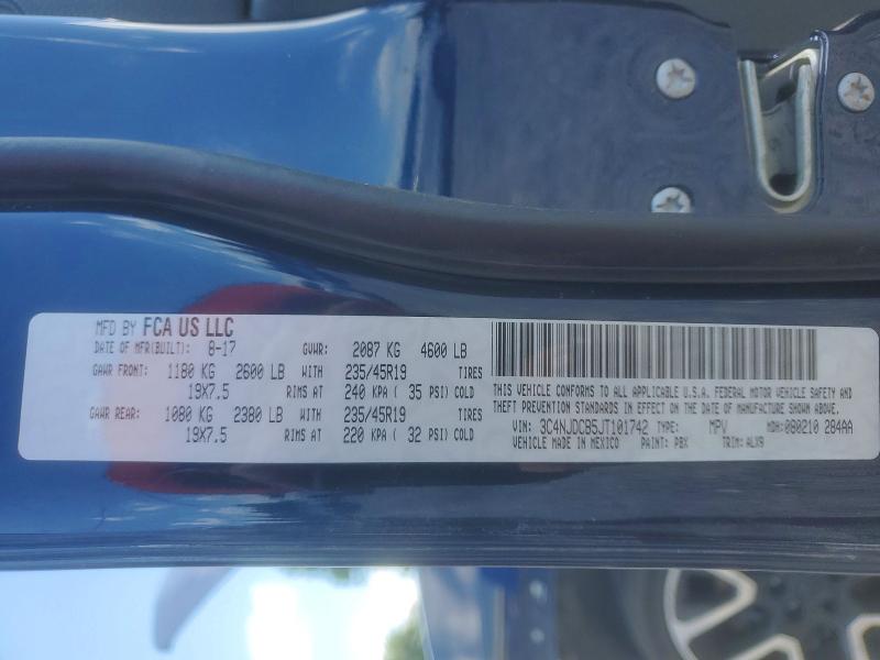 Aukcja sprzedaży 2018 Jeep Compass, vin: 3C4NJDCB5JT101742, numer aukcji: 57576536