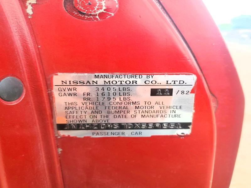 55708256 :رقم المزاد ، JN1HZ04S7DX559551 vin ، 1983 Datsun 280zx مزاد بيع