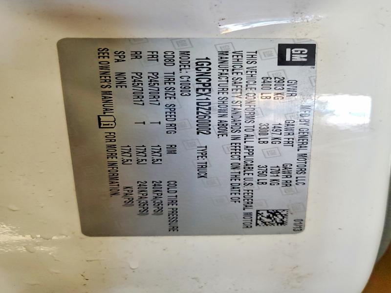 2013 Chevrolet Silverado მანქანა იყიდება აუქციონზე, vin: 1GCNCPEX1DZ260002, აუქციონის ნომერი: 56613886