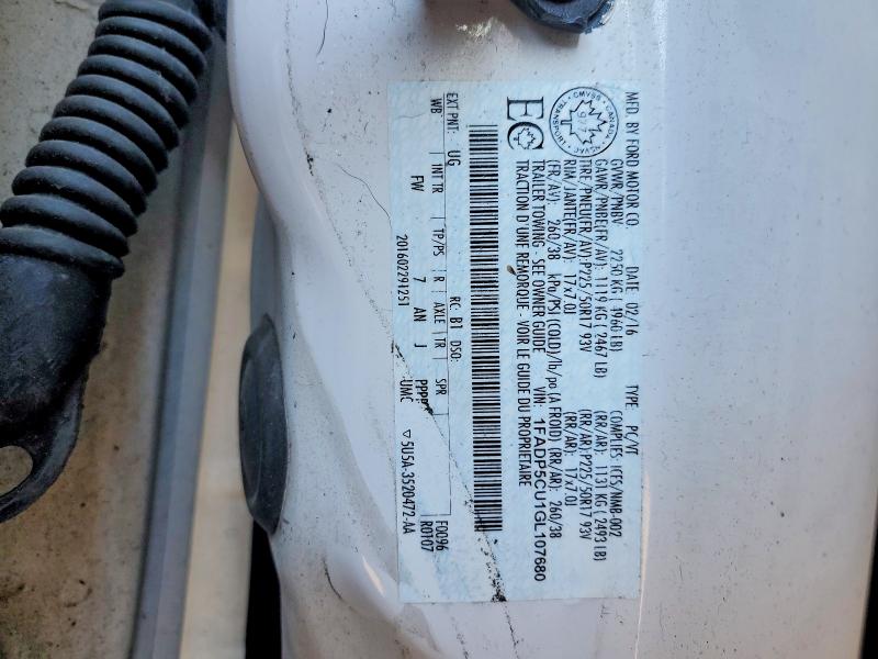 Aukcja sprzedaży 2016 Ford C-max, vin: 1FADP5CU1GL107680, numer aukcji: 55729016