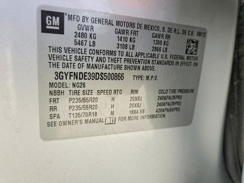 Продажа на аукционе авто 2013 Cadillac Srx, vin: 3GYFNDE39DS500866, номер лота: 57172126