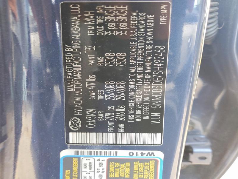 2025 Hyundai Tucson მანქანა იყიდება აუქციონზე, vin: 5NMJB3DE7SH492468, აუქციონის ნომერი: 57967546