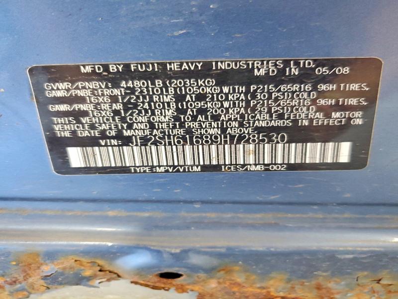 Продажа на аукционе авто 2009 Subaru Forester, vin: JF2SH61689H728530, номер лота: 55448966