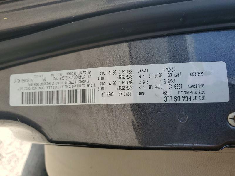 2020 Dodge Grand Caravan მანქანა იყიდება აუქციონზე, vin: 2C4RDGCG7LR161209, აუქციონის ნომერი: 55508596