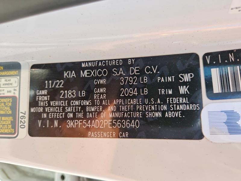 Aukcja sprzedaży 2023 Kia Forte, vin: 3KPF54AD2PE563640, numer aukcji: 56306086