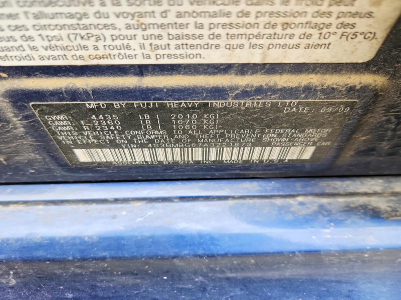 Продаж на аукціоні авто 2010 Subaru Legacy, vin: 4S3BMBG67A3221873, номер лоту: 58269456
