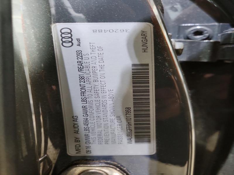 Aukcja sprzedaży 2017 Audi A3, vin: WAUB8GFF6H1017958, numer aukcji: 58975146