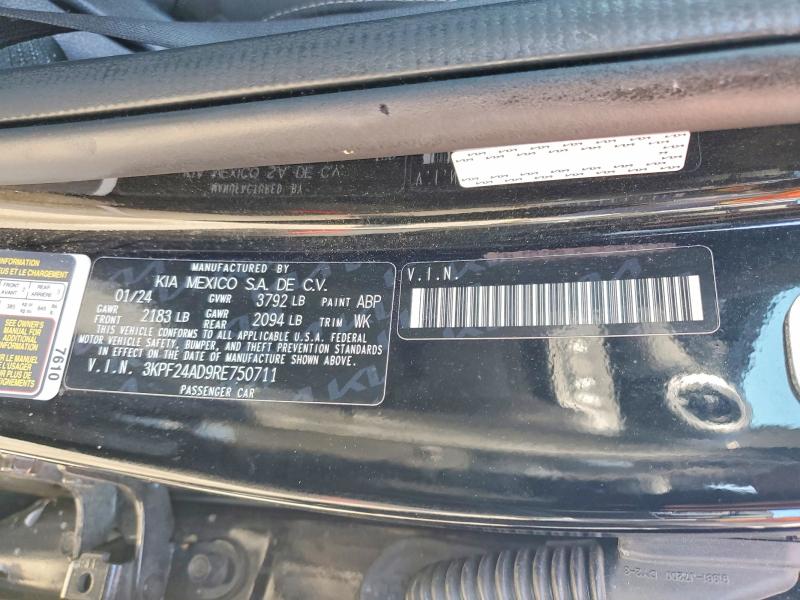 2024 Kia Forte მანქანა იყიდება აუქციონზე, vin: 3KPF24AD9RE750711, აუქციონის ნომერი: 58649886