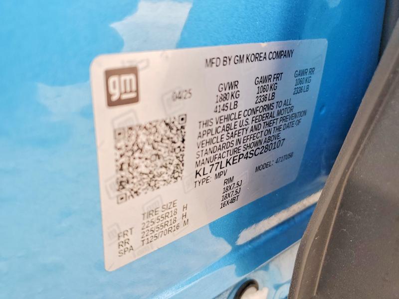 Продажа на аукционе авто 2025 Chevrolet Trax, vin: KL77LKEP4SC280107, номер лота: 56839416