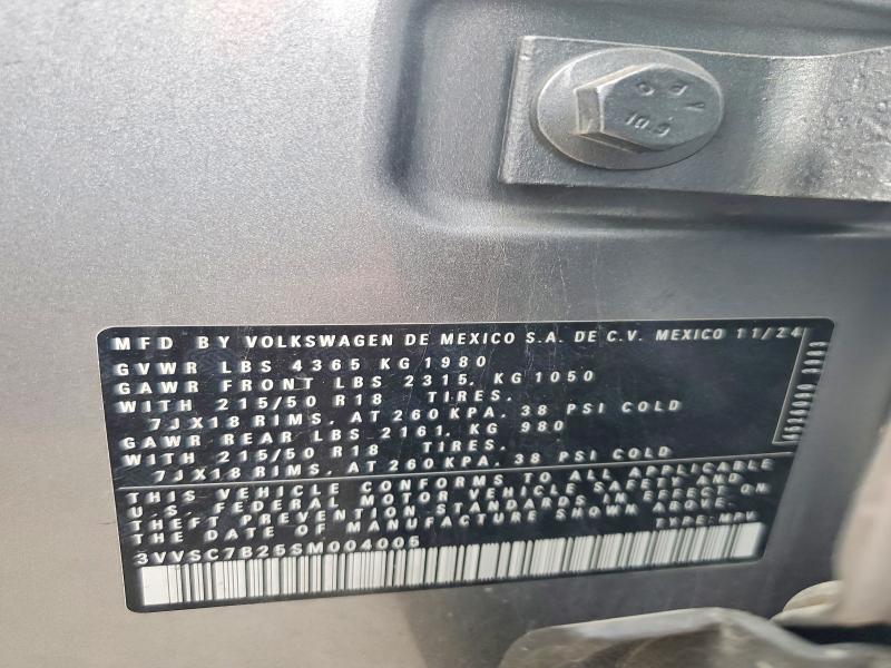 2025 Volkswagen Taos მანქანა იყიდება აუქციონზე, vin: 3VVSC7B25SM004005, აუქციონის ნომერი: 56328526