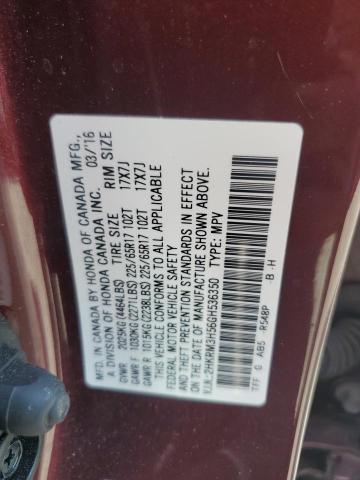Продажа на аукционе авто 2016 Honda Cr-v, vin: 2HKRM3H56GH536350, номер лота: 57922936