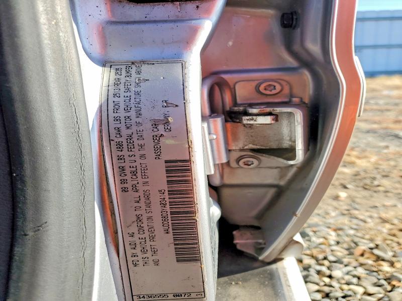 Продажа на аукционе авто 2000 Audi S4, vin: WAUDD68D3YA034145, номер лота: 58632746