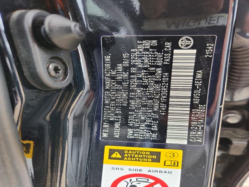 Aukcja sprzedaży 2016 Toyota Camry, vin: 4T4BF1FK3GR521014, numer aukcji: 57953376