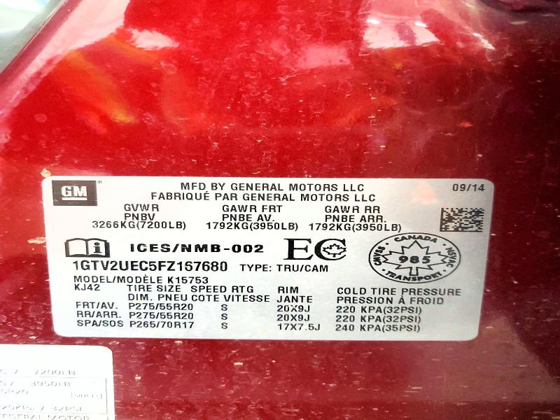 Aukcja sprzedaży 2015 Gmc Sierra, vin: 1GTV2UEC5FZ167680, numer aukcji: 57869726