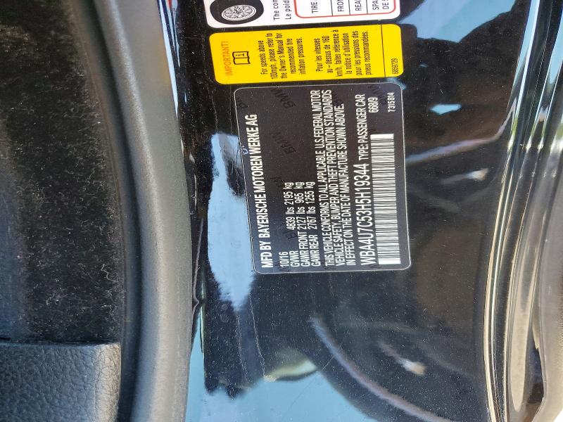 56359256 :رقم المزاد ، WBA4U7C53H5H19344 vin ، 2017 Bmw 430i مزاد بيع