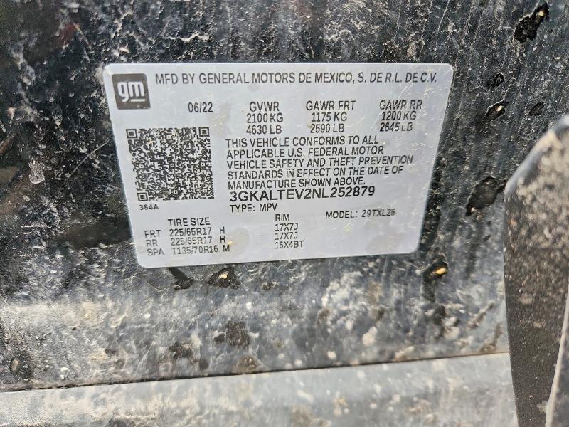 Aukcja sprzedaży 2022 Gmc Terrain, vin: 3GKALTEV2NL252879, numer aukcji: 57176466