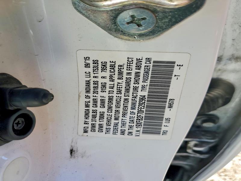 Продаж на аукціоні авто 2015 Honda Civic, vin: 19XFB2F70FE292964, номер лоту: 55449536