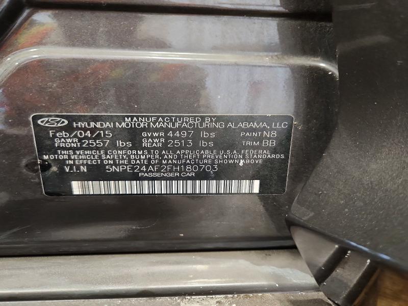 Aukcja sprzedaży 2015 Hyundai Sonata, vin: 5NPE24AF2FH180703, numer aukcji: 58977806