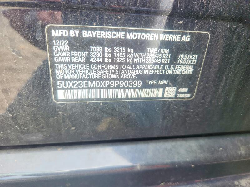 2023 Bmw X7 მანქანა იყიდება აუქციონზე, vin: 5UX23EM0XP9P90399, აუქციონის ნომერი: 58140836